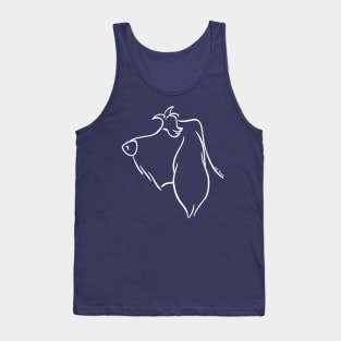 Spinone Italiano silhouette outline white Tank Top